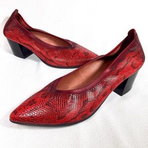 Hispanitas Snake Skin Leather Pumps Heels 39.5 / 9